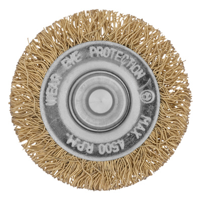 Щетка для дрели, 40 мм, плоская со шпилькой, латунированная витая проволока Matrix по ценам производителя в Воронеже с доставкой по всей России