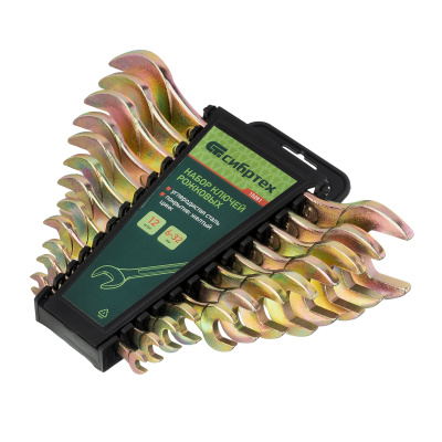 Набор ключей рожковых 6-32 мм, 12 шт, желтый цинк Сибртех по ценам производителя в Воронеже с доставкой по всей России