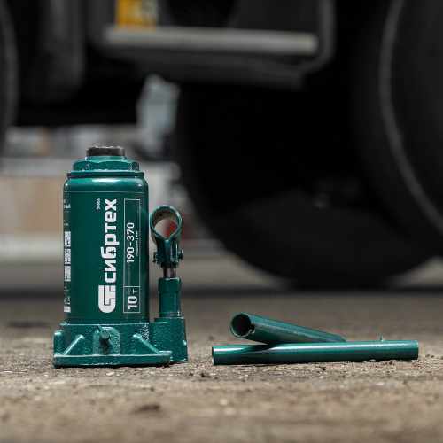 Домкрат гидравлический бутылочный, 10 т, 190-370 мм Сибртех по ценам производителя в Воронеже с доставкой по всей России