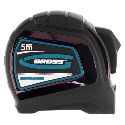 Рулетка "Doppelhaken",5 м x 19 мм,двухсторонний зацеп,Нейлон,двусторонняя шкала,автоматическая фиксация Gross по ценам производителя в Воронеже с доставкой по всей России