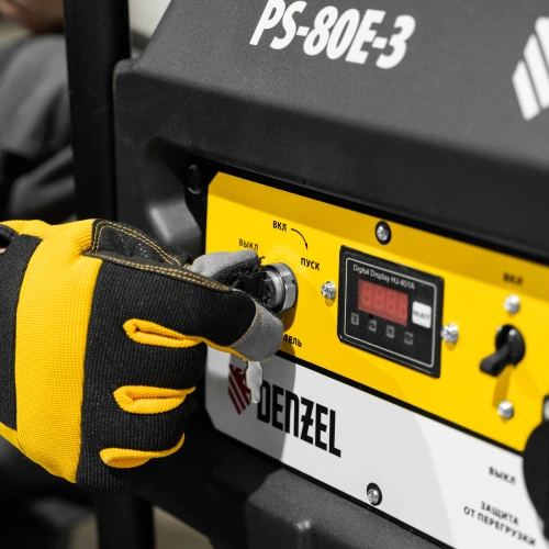 Генератор бензиновый PS 80 E-3, 6.6 кВт, 400 В, 25 л, электростартер Denzel по ценам производителя в Воронеже с доставкой по всей России