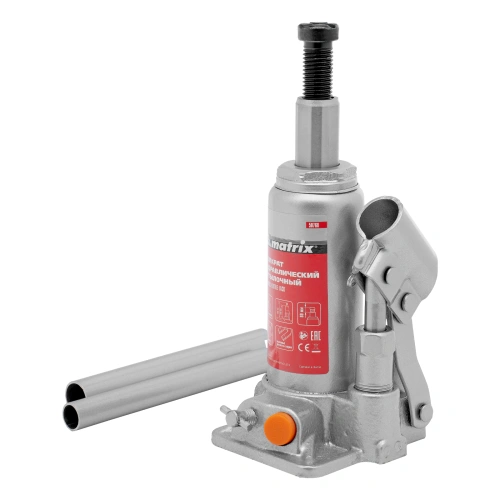 Домкрат гидравлический бутылочный, 2 т, h подъема 158-308 мм Matrix по ценам производителя в Воронеже с доставкой по всей России