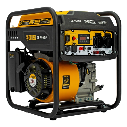 Генератор инверторный GK-5500iF, 5,5 кВт, 230 В, ручной старт DENZEL по ценам производителя в Воронеже с доставкой по всей России