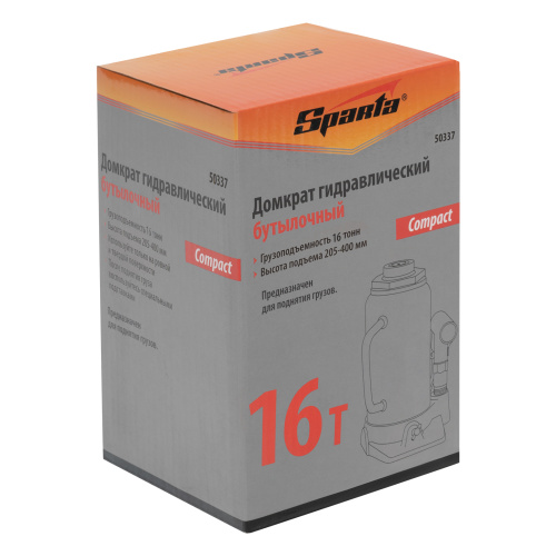 Домкрат гидравлический бутылочный 16 т, h подъема 205-400 мм Sparta Compact по ценам производителя в Воронеже с доставкой по всей России