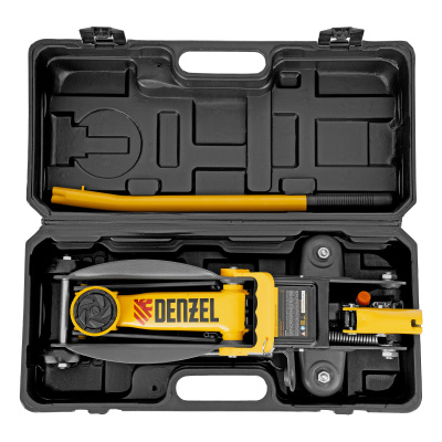 Домкрат гидравлический подкатной с фиксатором, 2 т, 130-330 мм, в кейсе Denzel купить в Москве с доставкой по всей России | ProtosMarket.ru