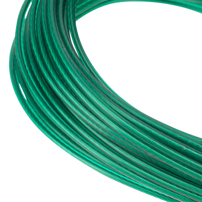 Трос металлополимерный зеленый ПР-3.0, толщина 3.0 мм, моток 20 метров Сибртех по ценам производителя в Воронеже с доставкой по всей России