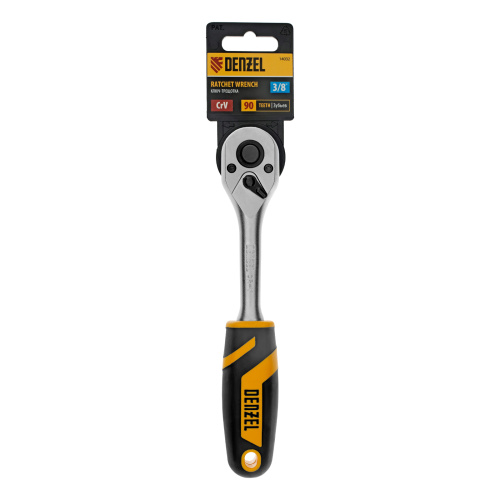 Ключ-трещотка 3/8", 90 зубьев, с быстрым сбросом, CrV Denzel по ценам производителя в Воронеже с доставкой по всей России