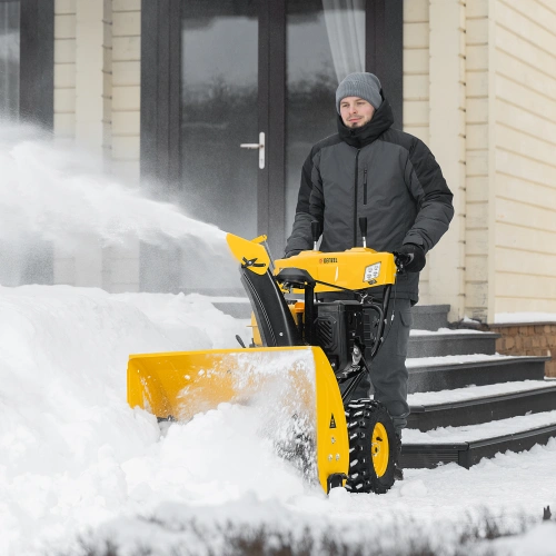 Бензиновая снегоуборочная машина SBL 711D PRO, 302cc, эл.старт, фара, обогрев, блок. дифф. Denzel по ценам производителя в Воронеже с доставкой по всей России