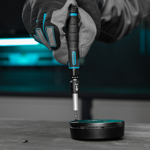 Отвертка с набором бит и торцевых головок для точных работ, гибкий привод, 48 шт, CrMo Gross по ценам производителя в Воронеже с доставкой по всей России