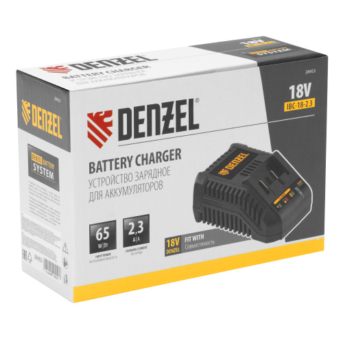 Устройство зарядное для аккумуляторов IBC-18-2.3, Li-Ion, 18 В, 2.3 А Denzel по ценам производителя в Воронеже с доставкой по всей России