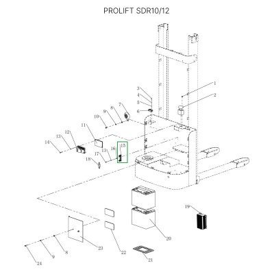 Гнездо предохранителя для штабелеров SDR1536/1545S/1645/1656/2036/2045, SDK по ценам производителя в Воронеже с доставкой по всей России