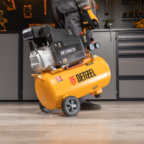 Компрессор воздушный DK1500/24, Х-PRO 1.5 кВт, 230 л/мин, 24 л Denzel по ценам производителя в Воронеже с доставкой по всей России