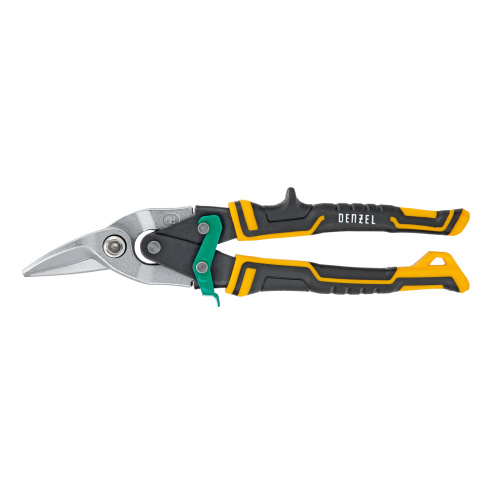 Ножницы по металлу, 270 мм, прямой и правый рез, сталь-СrMo, трехкомпонентные рукоятки Denzel по ценам производителя в Воронеже с доставкой по всей России