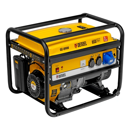 Генератор бензиновый GE 8900, 8.5 кВт, 220 В/50 Гц, 25 л, ручной старт Denzel по ценам производителя в Воронеже с доставкой по всей России