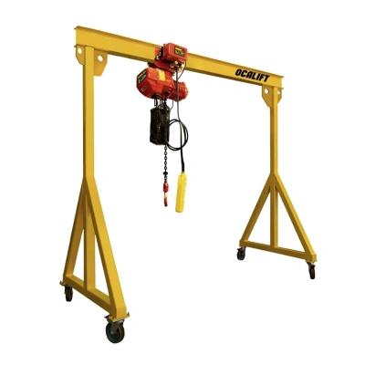 Мини-кран козловой МПУ 1т 4х4м с талью 380в