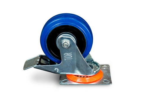 Колесо поворотное резина SRCLb 42 100 мм с тормозом (N) по ценам производителя в Воронеже с доставкой по всей России