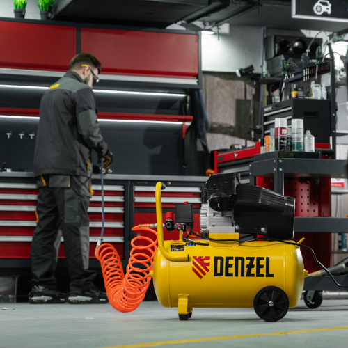 Компрессор воздушный прям. привод DCV1800/50, 1,8 кВт, 50 литров, 320 л/мин Denzel по ценам производителя в Воронеже с доставкой по всей России