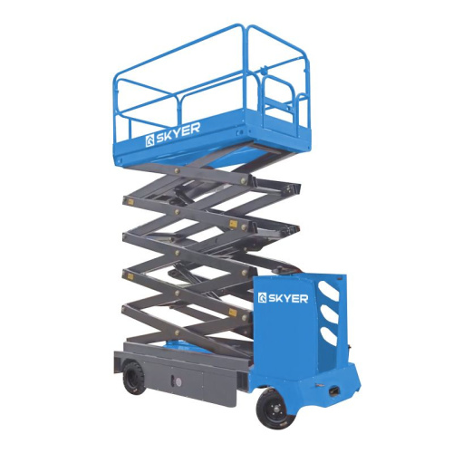 Подъемник самоходный электрический ножничный с кабиной SKYER NPF1403 по ценам производителя в Воронеже с доставкой по всей России