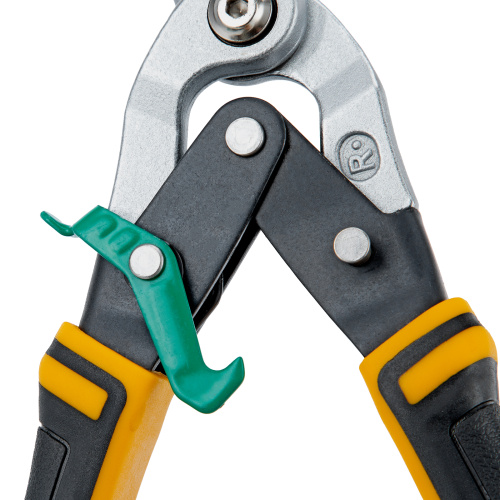 Ножницы по металлу, 270 мм, прямой и правый рез, сталь-СrMo, трехкомпонентные рукоятки Denzel по ценам производителя в Воронеже с доставкой по всей России