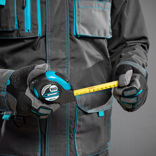 Рулетка "Schlagfest",10 м x 25 мм,магнитный обрезиненный зацеп,двусторонняя шкала,автоматическая фиксация Gross по ценам производителя в Воронеже с доставкой по всей России