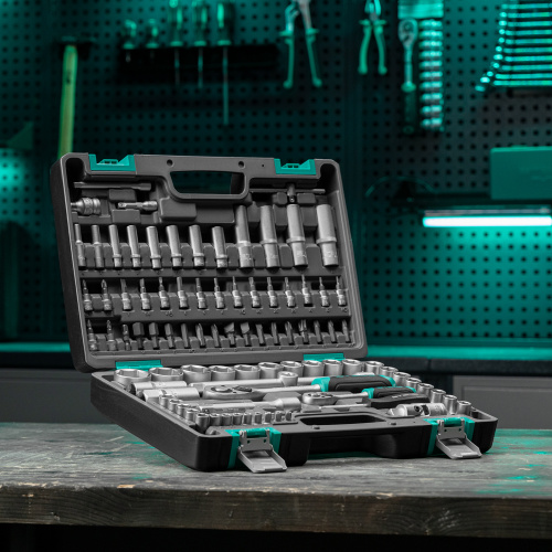 Набор инструментов, 1/2", 1/4", CrV, пластиковый кейс 94 предмета Stels по ценам производителя в Воронеже с доставкой по всей России