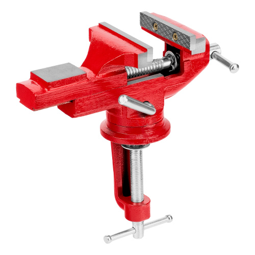 Тиски слесарные, 80 мм, настольные, поворотные, c наковальней MTX по ценам производителя в Воронеже с доставкой по всей России