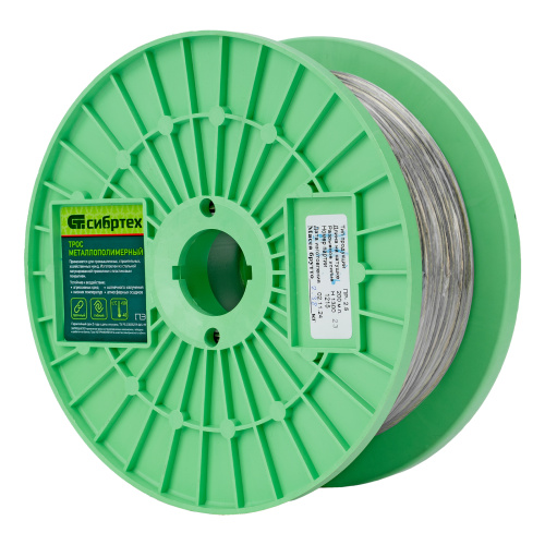 Трос металлополимерный прозрачный ПР-2.5, толщина 2.5 мм, катушка 200 метров Сибртех по ценам производителя в Воронеже с доставкой по всей России