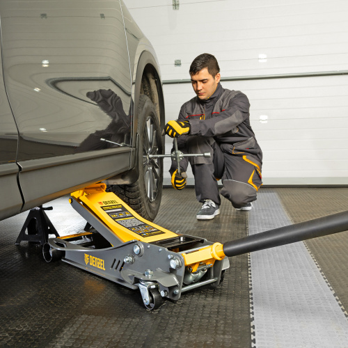 Домкрат гидравлический подкатной, 3,8 т, 110-580 мм, быстрый подъем, низкий подхват, проф. Denzel по ценам производителя в Воронеже с доставкой по всей России