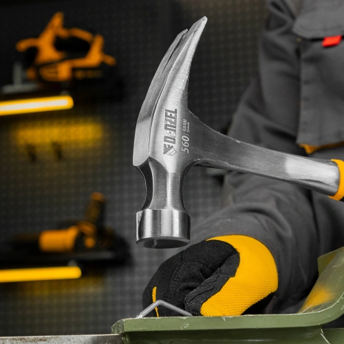 Молоток-гвоздодер 560 г, цельнометаллический, двухкомпонентная рукоятка Denzel по ценам производителя в Воронеже с доставкой по всей России