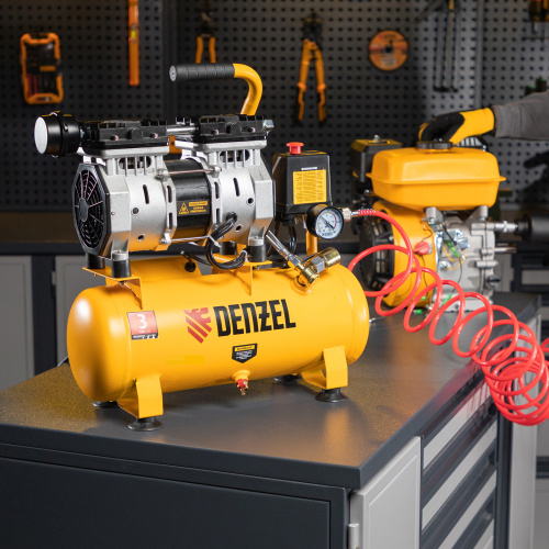 Компрессор DLS650/10 безмаслянный малошумный 650 Вт, 120 л/мин, ресивер 10 л Denzel по ценам производителя в Воронеже с доставкой по всей России