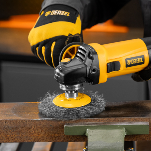 Щетка для УШМ, 125 мм, "Тарелка", витая нержавеющая проволока 0.3 мм, М14 Denzel по ценам производителя в Воронеже с доставкой по всей России