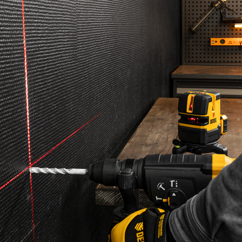 Лазерный уровень LX 05 Red, 20 м, 635 нм, аккумулятор Li 5200 mAh, резьба 5/8" Denzel по ценам производителя в Воронеже с доставкой по всей России