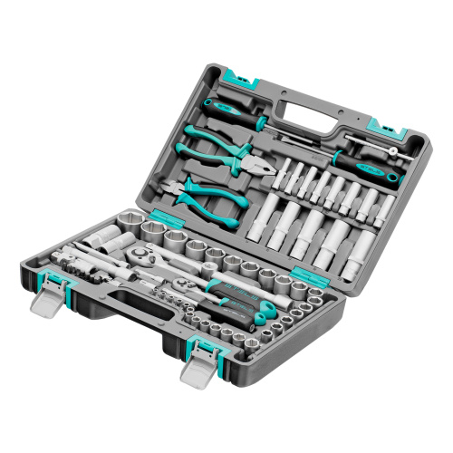 Набор инструментов, 1/2", 1/4", CrV, пластиковый кейс 69 предметов Stels по ценам производителя в Воронеже с доставкой по всей России