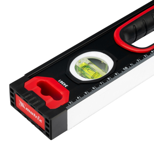 Уровень алюминиевый, усиленный, фрезерованный, 3 глазка, двухкомпонентные рукоятки, 600 мм Matrix по ценам производителя в Воронеже с доставкой по всей России