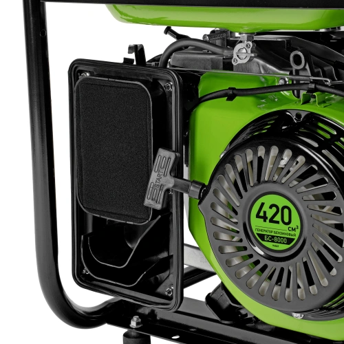 Генератор бензиновый БС-8000, 6,6 кВт, 230В, четырехтактный, 25 л, ручной стартер Сибртех по ценам производителя в Воронеже с доставкой по всей России