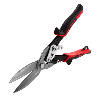 Ножницы по металлу, удлиненные, 290 мм, прямой рез, CrMo, двухкомпонентные обрезиненные рукоятки, PRO Matrix по ценам производителя в Воронеже с доставкой по всей России