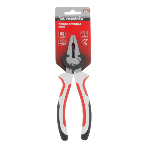 Плоскогубцы Premium, 180 мм, трехкомпонентные рукоятки Matrix по ценам производителя в Воронеже с доставкой по всей России