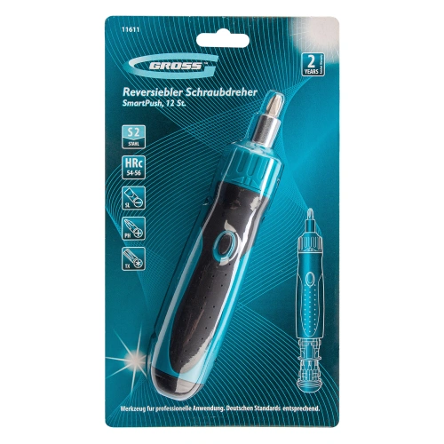 Отвертка реверсивная, механизм SmartPush 12 шт, S2 Gross по ценам производителя в Воронеже с доставкой по всей России