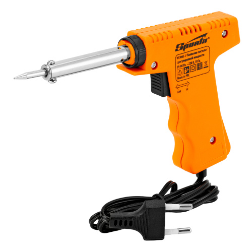 Паяльник-пистолет с регулировкой мощности 25-80 Вт, 220 В Sparta по ценам производителя в Воронеже с доставкой по всей России