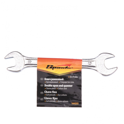 Ключ рожковый, 8 х 9 мм, хромированный Sparta по ценам производителя в Воронеже с доставкой по всей России