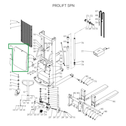 Кожух моторного отсека для штабелеров SPN по ценам производителя в Воронеже с доставкой по всей России