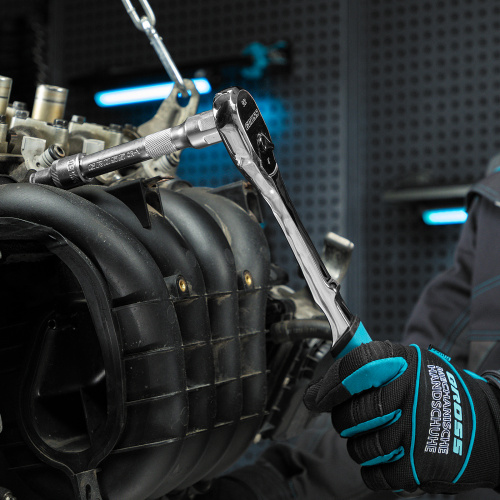 Ключ-трещотка 1/2", CrV, 90 зубьев, усиленный, хром Gross по ценам производителя в Воронеже с доставкой по всей России