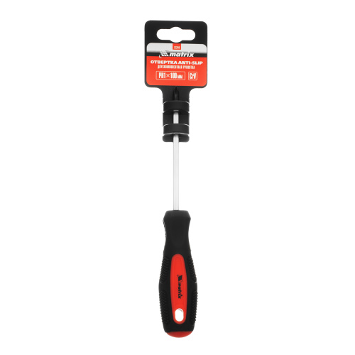Отвертка Anti-Slip, PH1 х 100 мм, CrV, двухкомпонентная рукоятка Matrix по ценам производителя в Воронеже с доставкой по всей России