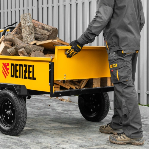 Прицеп для мотоблока TT-500, оцинк., груз. 500 кг, рег. сцепка, колеса 4.00-10, в упаковке Denzel по ценам производителя в Воронеже с доставкой по всей России