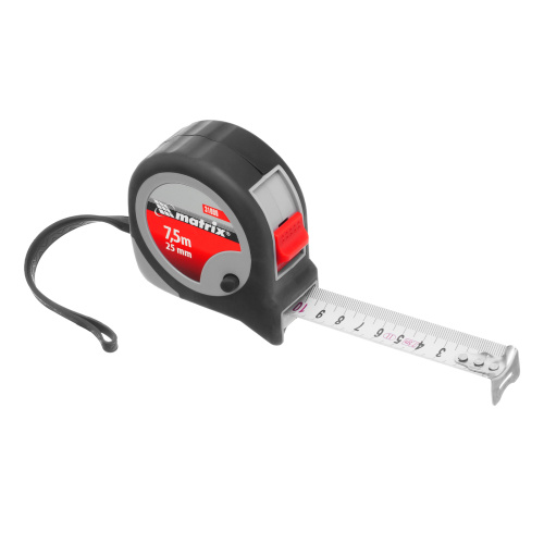 Рулетка Continuous fixation,7,5 м х 25 мм,двухкомпонентный корпус,плавная фиксация Matrix по ценам производителя в Воронеже с доставкой по всей России