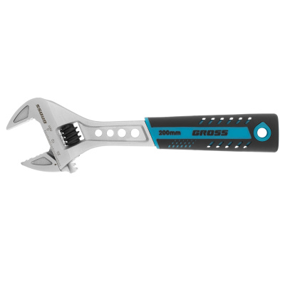 Ключ разводной, 200 мм, CrV, двухкомпонентная ручка Gross по ценам производителя в Воронеже с доставкой по всей России