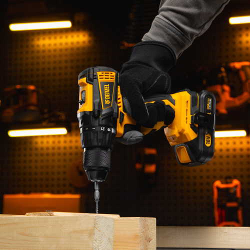 Дрель-шуруповерт аккумуляторная, бесщет. BLDL-IB-18-0, Li-Ion, 18 В Denzel по ценам производителя в Воронеже с доставкой по всей России