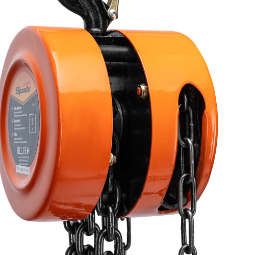 Таль цепная, 1 т, H подъема 2.5 м, расстояние между крюками 300 мм Sparta по ценам производителя в Воронеже с доставкой по всей России