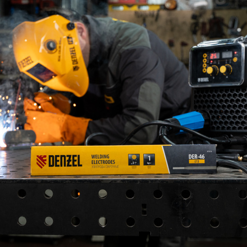 Электроды DER-46, диам. 3 мм, 1 кг, рутиловое покрытие Denzel по ценам производителя в Воронеже с доставкой по всей России