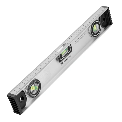 Уровень алюминиевый "Рельс", 400 мм, 3 глазка (1 поворотный) Matrix по ценам производителя в Воронеже с доставкой по всей России